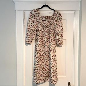J.Crew Cotton Smocked Dress in Vintage Floral